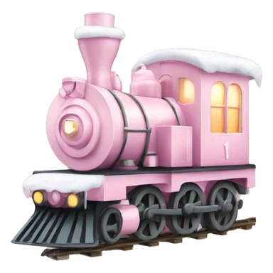 Light pink Christmas train sticker