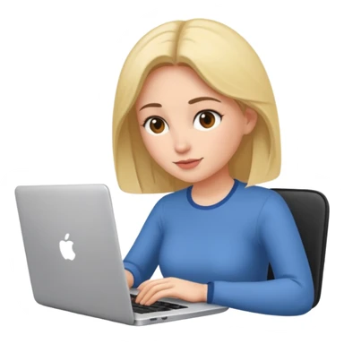 Mujer trabajando en lap sticker