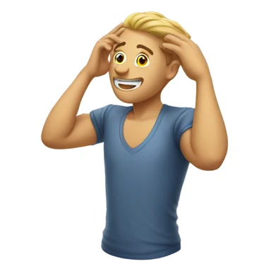 A man wiping sweat from his forehead looking very relieved sticker