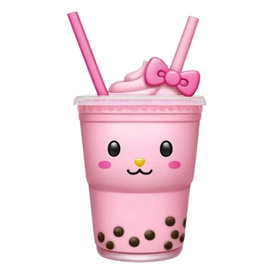 hello kitty boba tea sticker