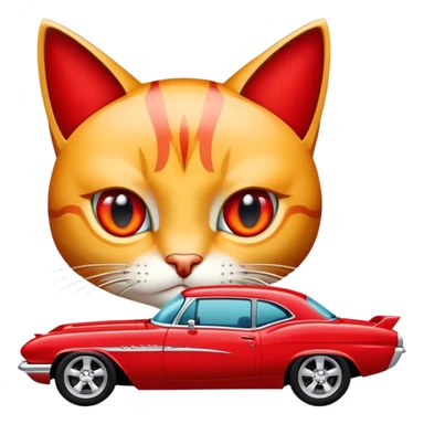 Red Chevy 2007 cat eye sticker