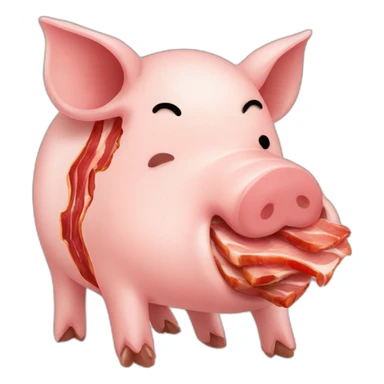 pig sliced and bacon inside sticker