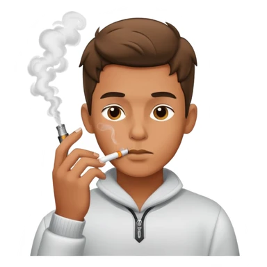 boy smoking vape sticker
