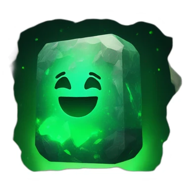 case, inside a green glowing stone sticker