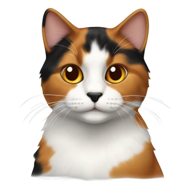 Calico cat with black nose  sticker