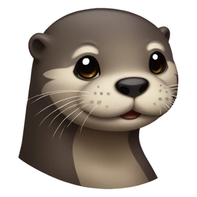 Otter with an Emo Fringe sticker