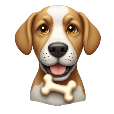 Dog with a bone sticker