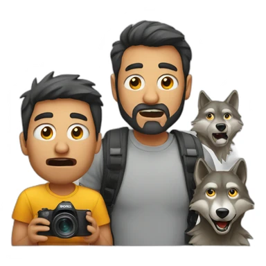 Photographers-scared-with-wolves sticker