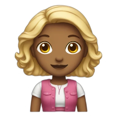 A girl who wear a skirt sticker