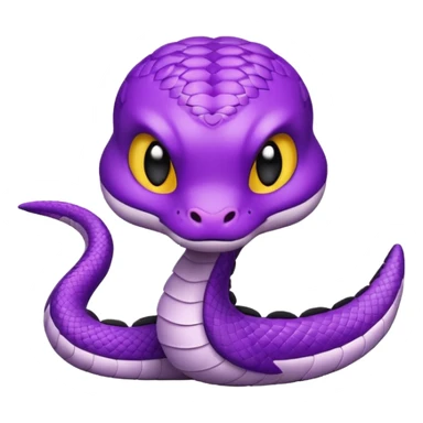 i want a animated emoji with the text "'Lil Viper sorry" for a little purple cute viper sticker