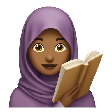 A Muslim woman who reads a book sticker