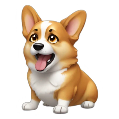 Corgi angry sticker