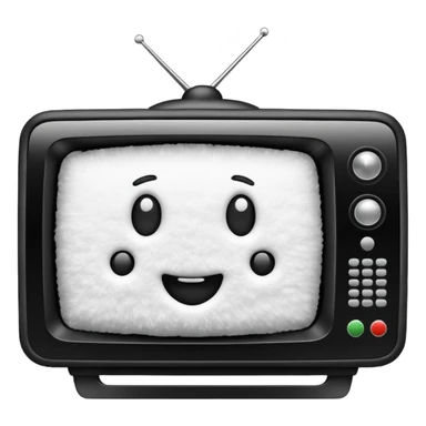 fuzzy (snowy) screen TV in the Ring movie sticker