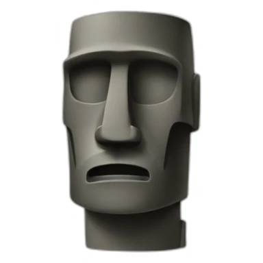 Smoking moai sticker