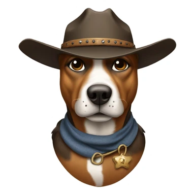 Cowboy dog sticker