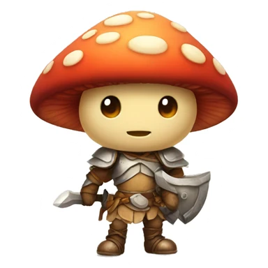Cute little Mushroom warrior sticker