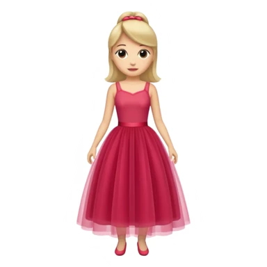 woman tulle dress wearing sticker