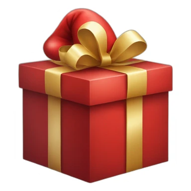 festive santa hat gift box Z sticker