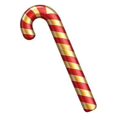 Red and gold candy cane sticker