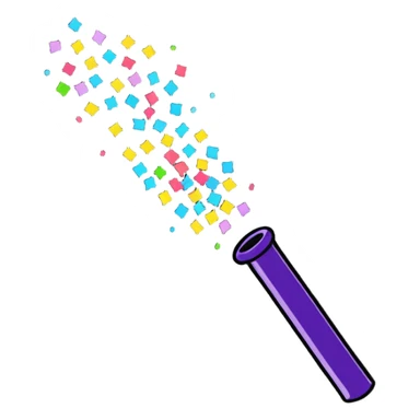 colorful confetti celebration popper sticker