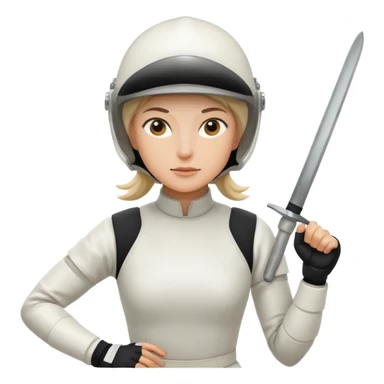 fencer woman sticker