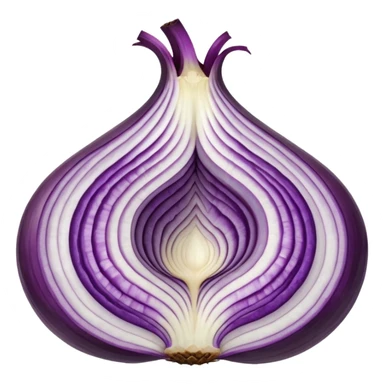 inside of a purple onion showing the concentric rings sticker