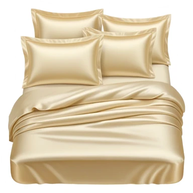 Cream silk bedding set sticker