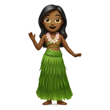 Hula girl sticker