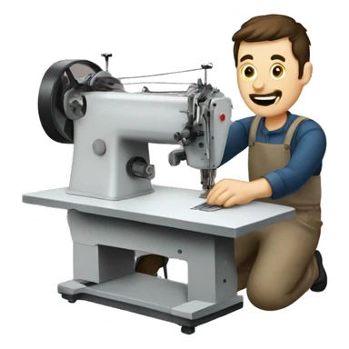 Stitching Machine with a man sticker