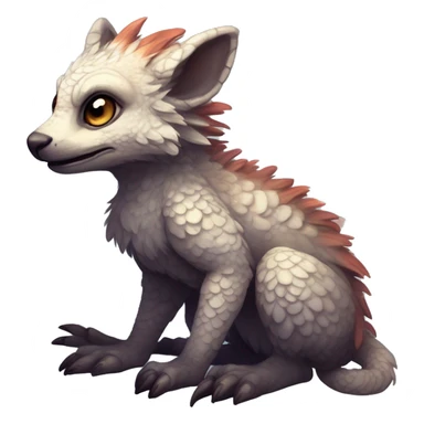  Scaly Cute Edgy Realistic Rare Fantasy Fluffy Slim Vernid-Trico-Melprin-species by LiLaiRa, by Falvie, full body sticker