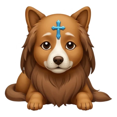 dead dog with saint spirit  sticker
