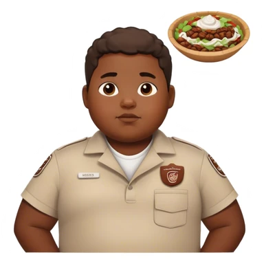 A black fat boy african american at chipotle sticker