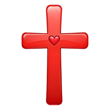 Add one more heart on the left side of the cross sticker