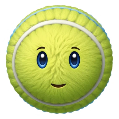 full blue tennis ball sticker