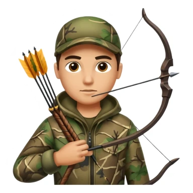 The classic hunter image with bow and arrow sticker