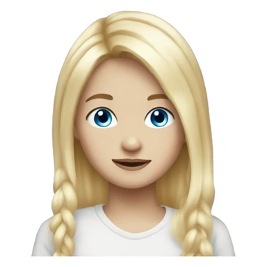 kid blonde hair blue eyes white skin sticker