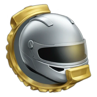 Trophée du monde de F1 avec une roue en or dessus sticker