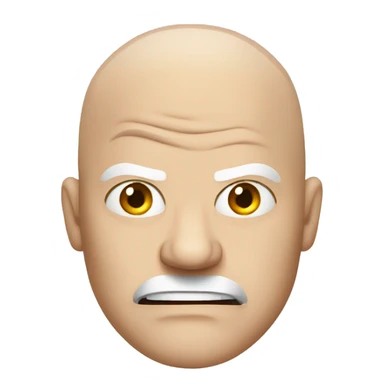 Bald white angry guy sticker