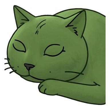 cat sleeping sticker