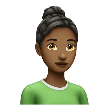 Girl with hart green sticker