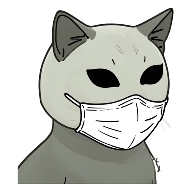 bank robber cat sticker