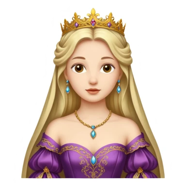 Renaissance princess with full dress sticker