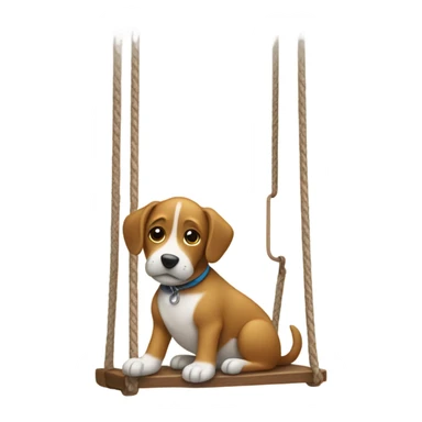dog with swing sticker