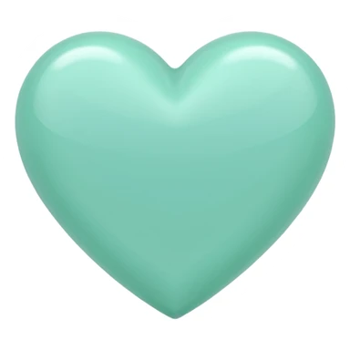 a mint colored heart sticker