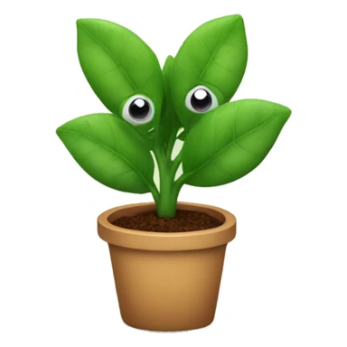 plant with eyes on leaves  sticker