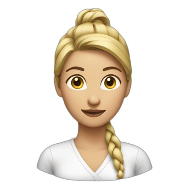 Woman with ponytail  sticker