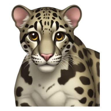 Clouded Leopard Full Body sticker