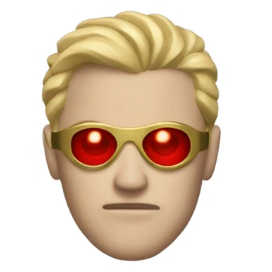 homelander with laser red eyes sticker