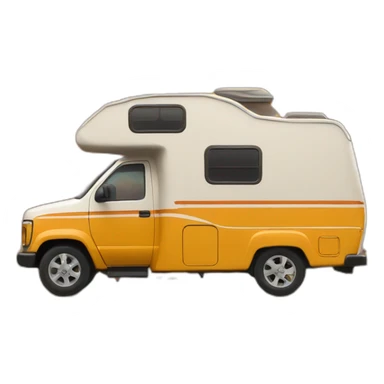 Campingcar in front of a autumn tree  sticker