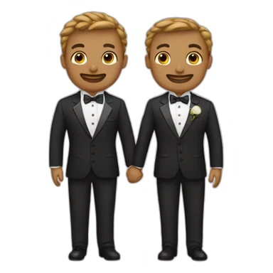 Two grooms sticker